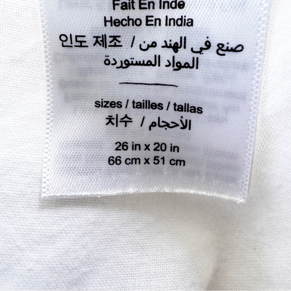 West Elm Organic Cotton Modern Geo Full Size Pillow Shams White - Picture 6 of 8